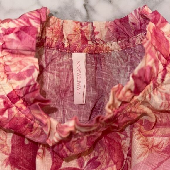 ZIMMERMANN KIDS FLORAL FRILL DRESS 1Y - Picture 4 of 7